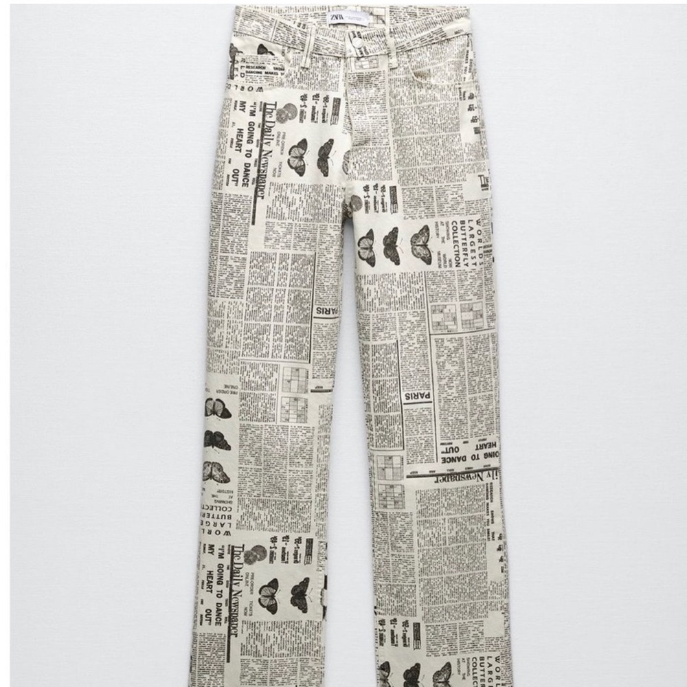 ZARA NEWSPAPER JEANS